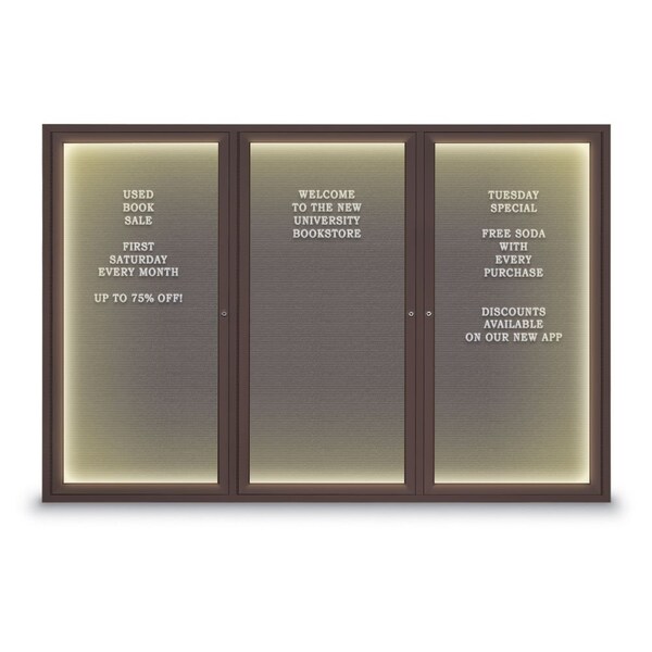 Indoor Enclosed Combo Board, 42"x32", Black Frame/White Porcelain & Buff